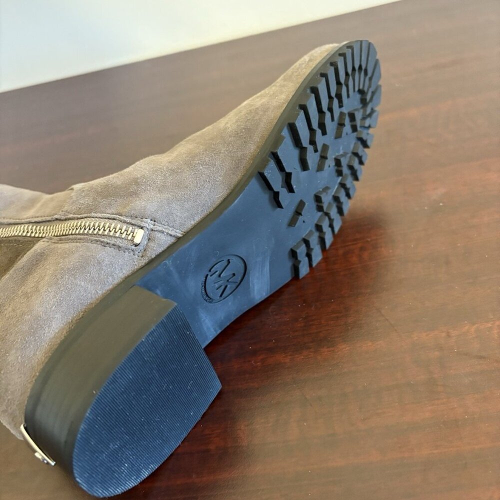 NIB Michael Kors BRANSON Suede Riding Mid Boot Knee High Mushroom 6M $275 - Picture 9 of 10